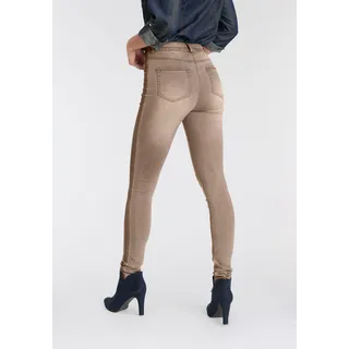 Skinny-fit-Jeans »Ultra Stretch«, High Waist mit seitlichem Streifen, Gr. 52 - N-Gr, beige, , 29697812-52 N-Gr