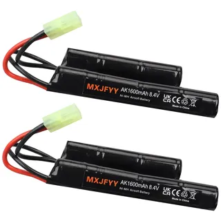 MXJFYY 2 Stück wiederaufladbarer 8,4-V-1600-mAh-Airsoft-Akku