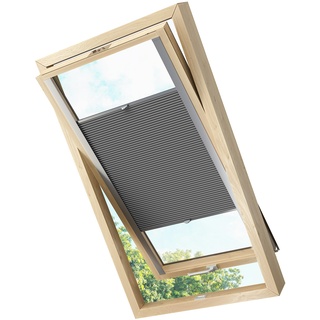 Dachfensterplissee Faltrollo Thermo verdunkelnd passend für Velux F04  Dunkelgrau