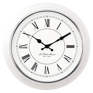 MEBUS Quarz Wanduhr 40 cm 19233 weiß