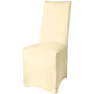 Beautissu Stuhlhusse 95x45cm Creme, Stretch Bankett
