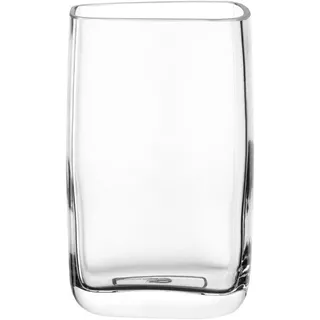 Leonardo Vase Pietra, Klar, Glas, rechteckig, 12x20x8.5 cm, handgemacht, Dekoration, Vasen, Glasvasen