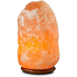 Salzkristall-Tischlampe HIMALAYA SALT DREAMS "Rock" Lampen orange Dekoleuchten Handgefertigt aus Salzkristall - jeder Stein ein Unikat, ca.18-22 kg