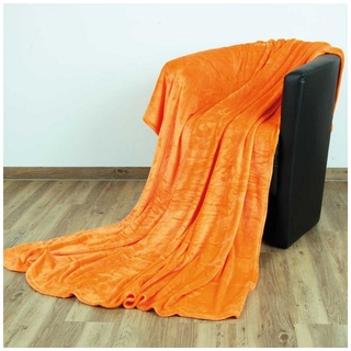 Wohndecke, Bestlivings, Kuscheldecke "Celina" - Orange - 60x80 cm (BxL) - hochwertige Flauschige Kuschel Decke in vielen Farben und Größen orange 60 cm x 80 cm