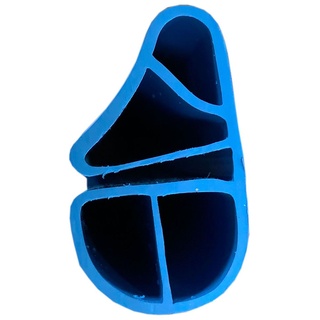 Kombi-Spezialhandlauf Kunststoff Blau in Oval 6,00 x 12,00 m