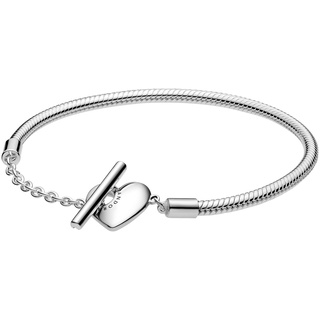 Pandora 599285C00 Silber-Armband für Damen Moments Herz T-Bar, 17 cm