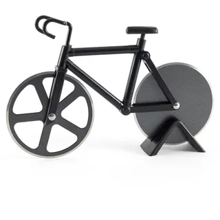 Fahrrad Pizzaschneider | Scharfer Edelstahl Doppelschneider Antihaft | Lustiges Geschenk für Fahrrad-Fans | Küchen Deko & Party Pizzaroller