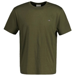 Gant T-Shirt Herren T-Shirt - REGULAR SHIELD, Rundhals grün 3XL