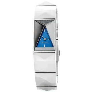 Quadratische Quarz Uhr ct7357s01m Edelstahl 18 mm Gehäusedurchmesser - Weiß/Blau/Silber