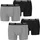 Boxershorts Everyday Basic Schwarz/Grau M 2er