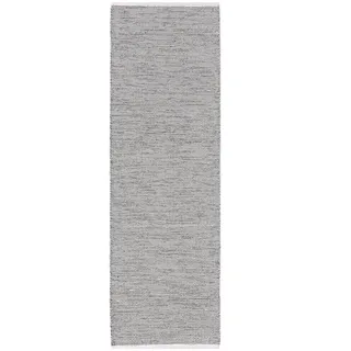 benuta Baumwollläufer, Schwarz, Textil, Uni, Rechteckig, 80x300 cm, Oeko-Tex® Standard 100, für Fußbodenheizung geeignet, Teppiche & Böden, Teppiche, Teppichläufer