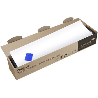 Legamaster Wrap-Up Whiteboard Folie - statisch selbsthaftend - weiß - 101x600cm - abwischbar und wiederbeschreibbar - magnetisch - PVC-frei aus Polypropylen