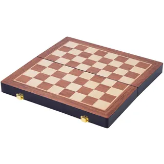 Engelhart Longfield Schachspiel aus Holz, klappbar 38,5 x 38,5 x 5,8 cm