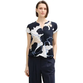 Tom Tailor 1045238 Kurzarm-bluse - Big Floral Shapes Design, - 40