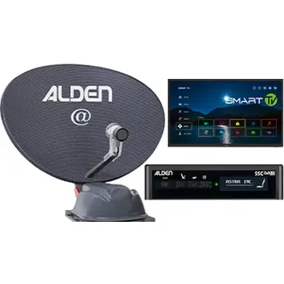 Alden AS2@ 80 Satellitenanlage mit S.S.C. HD-Steuermodul und Smartwide LED-TV inkl. LTE-Dachdurchführung Platinium 24 Zoll