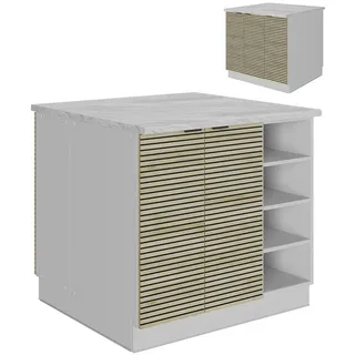 Vicco Kochinsel Fame-Line 90 x 82 x 82 cm Braun