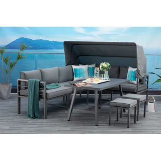 Mandalika Sheffield Dining-Ecklounge 3in1 grau