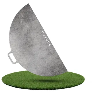 BonFeu Plancha Feuerplatte 1⁄2 Ø100cm - 6mm Dick - Grillplatte Rund - Grillplatte für Feuertonne - Feuerplattengrill - Plancha für Feuerschale - Hochwertiger Stahl
