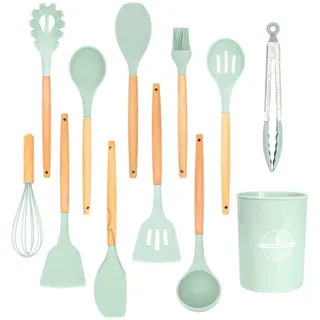 Intirilife Küchenutensilien Set 12-teilig Silikon Mint Grün