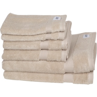 Handtuch Set SCHÖNER WOHNEN-KOLLEKTION "Cuddly" Handtuch-Sets Gr. 6 tlg., beige (sand) Handtücher Badetücher Handtuchset schnell trocknende Airtouch-Qualität