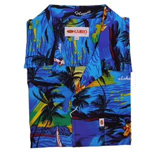 KAMRO Hawaiihemd blau 5XL