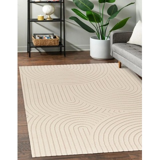 Teppich Kurzflorteppich Wohnzimmerteppich Designer-Teppich COOM, Rikmani weiß 160 cm x 230 cm