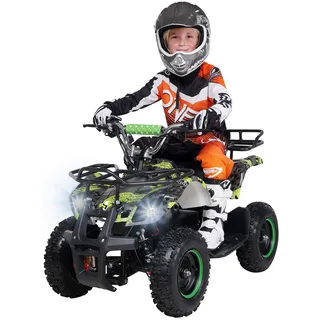 Actionbikes Motors Kinder Quad Elektro ATV Torino | 36 Volt 1000 Watt Motor bis 24 km/h - Kinderquad - Pocket Quad - Safety Touch Fußschalter - Miniquad - Für Kinder ab 8 Jahren (Grün Polo)