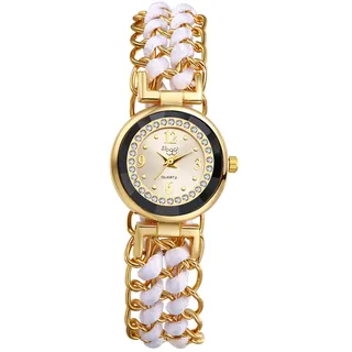 Avaner Armbanduhr Damen Uhren Volldiamant Armbanduhr Geflochtenes Seil Einziehbares Armband Analog Quarzuhr für Frauen