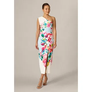 Adrianna Papell Midikleid One Shoulder Border Dress Lebhaftes und eindrucksvolles Midikleid mit Blumenmuster bunt 34