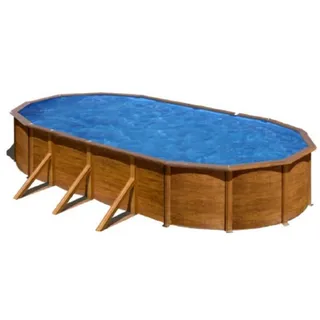 Gre Pacific Oval 730 x 375 x 120 cm inkl. Sandfilteranlage, Filterpumpe, Reinigungsset und Poolleiter