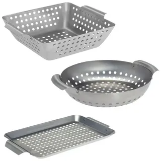 bremermann Grillkorb onesize Edelstahl Silber/Weiß