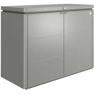 Biohort Gartenbox, Grau, Metall, 205x127x84.5 cm, Deckel aufklappbar, regenabweisend, wetterbeständig, mit Türen, absperrbar, integrierte Durchlüftung, wartungsfrei, Aufbewahrung & Schutzhüllen, Gartenboxen