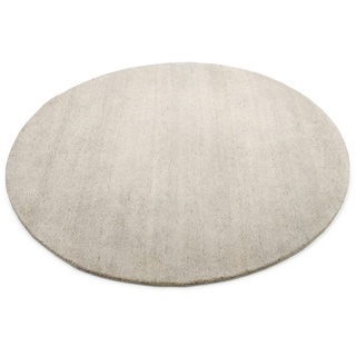 Linea Natura Wollteppich, Grau, Textil, Uni, rund, für Fußbodenheizung geeignet, Teppiche & Böden, Teppiche, Naturteppiche