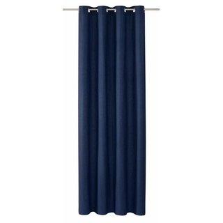Vorhang Tom Tailor Dove dunkelblau Ösenschal 140x245cm, TOM TAILOR blau 135 cm x 245 cmSchönesWohnen24