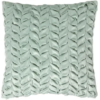 Homescapes Grace Samt-Kissen 45 x 45 cm Mintgrün