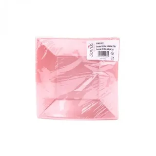 Sovie Tableware Dessertteller aus Plastik (PP), Perlmutt-Rosa, 180x180mm, 8 Stück - Einweg Teller Geschirr Kuchenteller