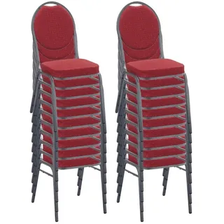 BIG Möbel GmbH Stapelstuhl Bankettstuhl Hermano Rot | 20er Set