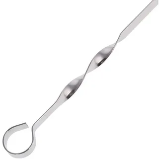 Praknu Grillspieß 12 Grillspieße Schaschlikspieße 40cm - Edelstahl Gehärtet (Set, 12-St., 12 Metallspieße aus Edelstahl rostfrei), aus Edelstahl 40cm, Fleischspieße für BBQ & Grill, Kebab Spieße silberfarben