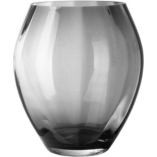 Fink Tischvase LILIAN (1 St), aus Glas, mundgeblasen, mit blütenähnlicher Kannelierung grau Ø 31,5 cm x 35 cm
