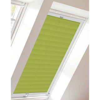 Dachfensterplissee SUNLINES "StartUp Style Crepe" Plissees Gr. 115,9 cm, zweiseitig verschiebbar, 97,4 cm, grün (grün, weiß) Dachfensterplissees