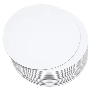 TRANKIELO® – Set mit 25 weißen Tortentellern – 17,5 cm – Lebensmittelechter Karton – Robust und umweltfreundlich - Weiß
