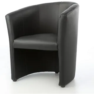 Cocktailsessel Kunstleder 1 x 1 x 1 cm Schwarz