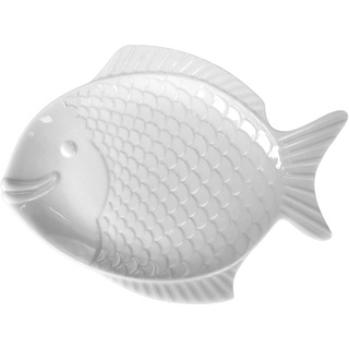 Holst Porzellan FISCH 40 Fischplatte/Fischteller Nemo 40 cm weiß, 40 x 29.5 x 4 cm