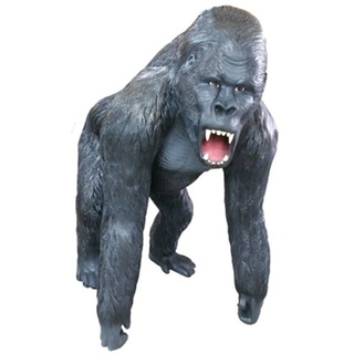 JVmoebel Skulptur Gorilla Dekorative Statue Garten Figuren Statuen 130cm Lebensgroß Figur Plastik schwarz