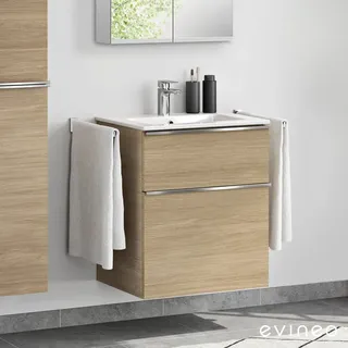 Evineo ineo4 Unterschrank B: 60 cm, 2 Auszüge, mit Griff, für evineo ineo Waschtisch,, BE0200OA,