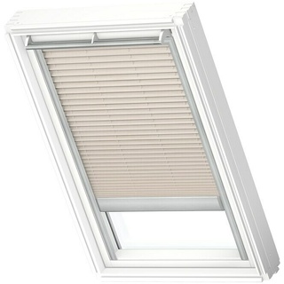 Velux Dachfensterplissee Solar FSL CK02 1275S  (Farbe: Leinen - 1275S, Farbe Schiene: Aluminium, Solarbetrieben)