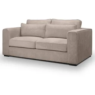 inn.furn Couch Cord 2,5-Sitzer Beige-Braun