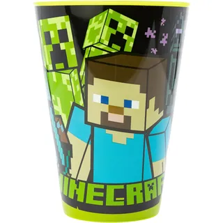 WIEDERVERWENDBARER KINDERBECHER AUS BPA-FREIEM KUNSTSTOFF 430 ML | MINECRAFT, Grün