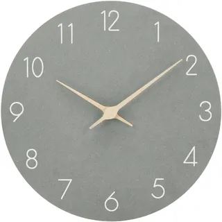ACCSHINE MDF Holz Wanduhr Ohne Tickgeräusche 25cm | Modern Groß Wanduhr Holz Lautlos Quarz Batterie Betriebene Einfach zu Lesen für Wohnzimmer Küche Schlafzimmer Büro Schule