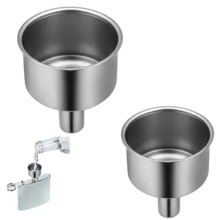 2 Stück Klein Edelstahltrichter,Edelstahlrand Minitrichter,Edelstahl Funnel,Silber Mini Einfülltrichter,Metalltrichter,Kleiner Mund Trichter Für Flaschen,Schmale Gläser,Bier,Flachmann